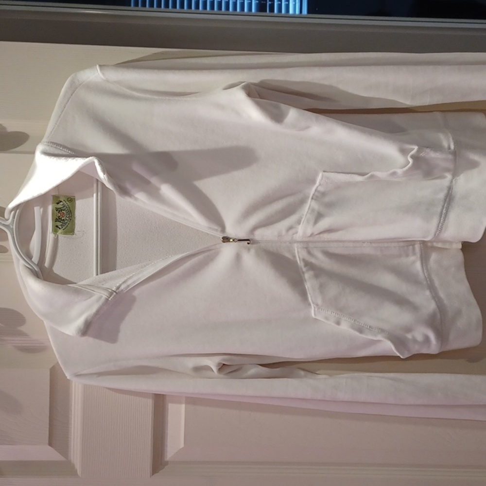 Vintage Juicy Couture Velour White zip ip